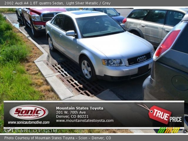 2002 Audi A4 1.8T quattro Sedan in Light Silver Metallic