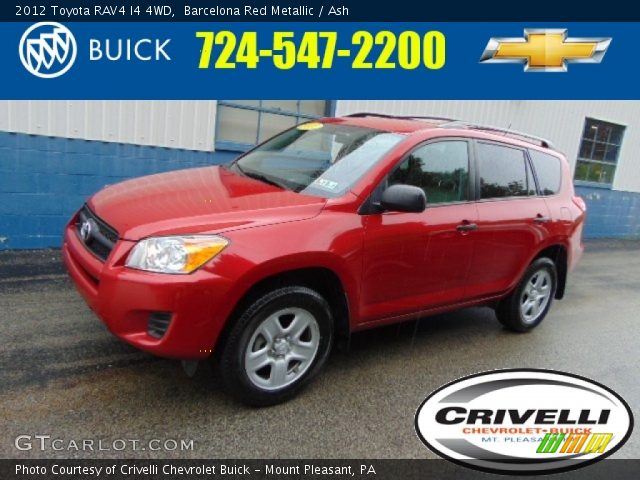 2012 Toyota RAV4 I4 4WD in Barcelona Red Metallic