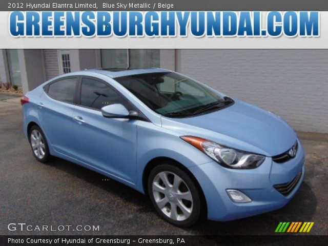 2012 Hyundai Elantra Limited in Blue Sky Metallic