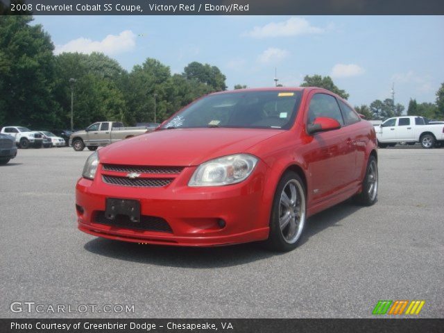 Victory Red 2008 Chevrolet Cobalt Ss Coupe Ebony Red