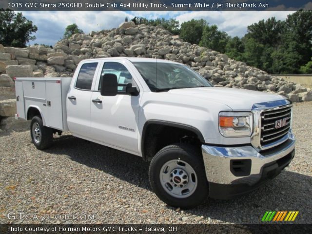 2015 GMC Sierra 2500HD Double Cab 4x4 Utility Truck in Summit White