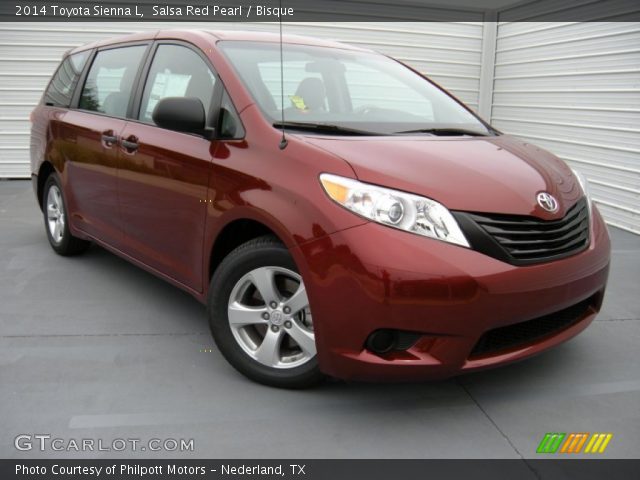 2014 Toyota Sienna L in Salsa Red Pearl