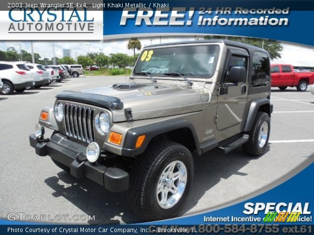2003 Jeep Wrangler SE 4x4 in Light Khaki Metallic