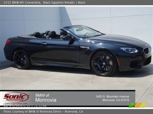 2015 BMW M6 Convertible in Black Sapphire Metallic