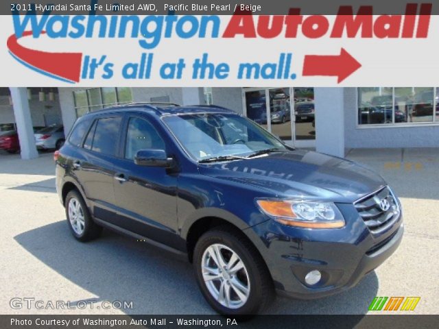 2011 Hyundai Santa Fe Limited AWD in Pacific Blue Pearl