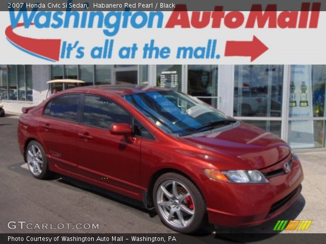 2007 Honda Civic Si Sedan in Habanero Red Pearl