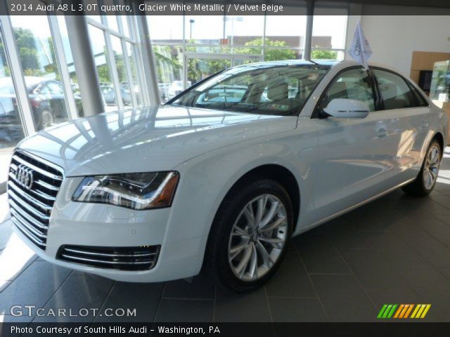 2014 Audi A8 L 3.0T quattro in Glacier White Metallic