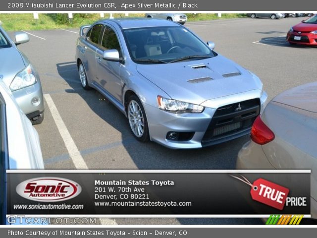 2008 Mitsubishi Lancer Evolution GSR in Apex Silver Metallic