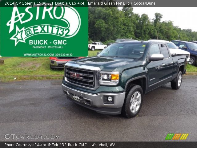 2014 GMC Sierra 1500 SLT Double Cab 4x4 in Emerald Green Metallic