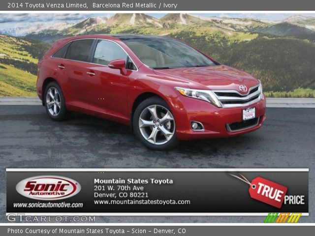 2014 Toyota Venza Limited in Barcelona Red Metallic