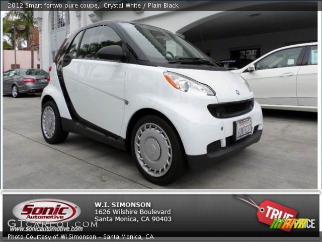 2012 Smart fortwo pure coupe in Crystal White