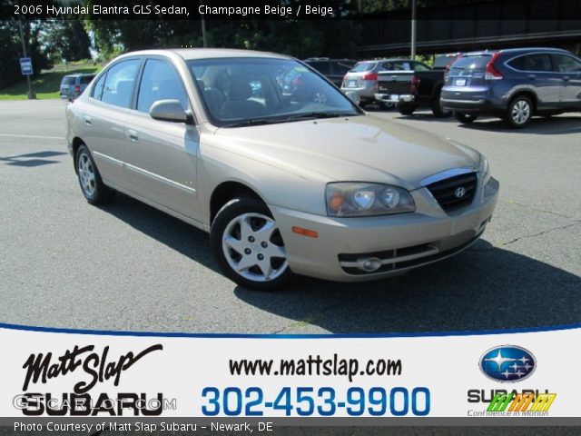 2006 Hyundai Elantra GLS Sedan in Champagne Beige