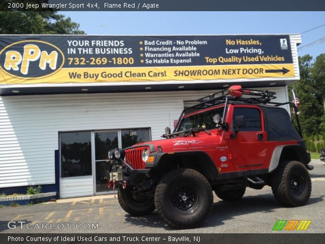 2000 Jeep Wrangler Sport 4x4 in Flame Red