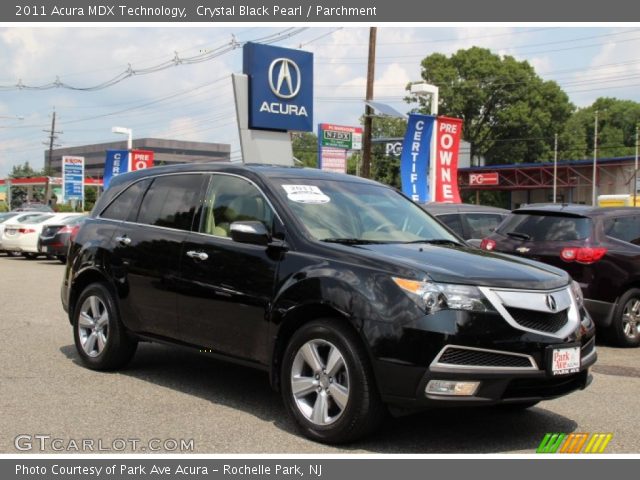 2011 Acura MDX Technology in Crystal Black Pearl