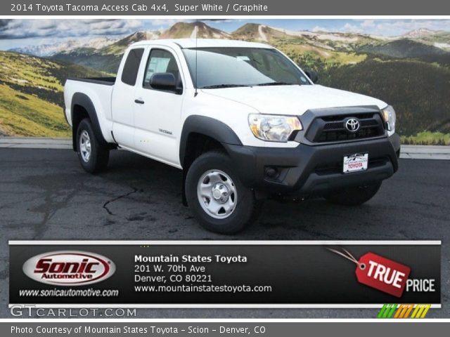 2014 Toyota Tacoma Access Cab 4x4 in Super White