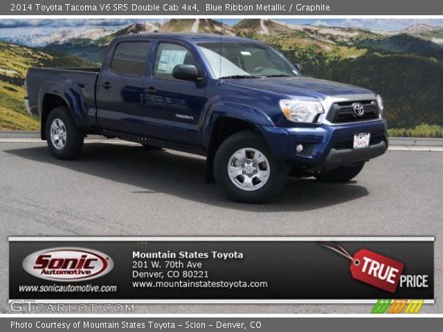 2014 Toyota Tacoma V6 SR5 Double Cab 4x4 in Blue Ribbon Metallic