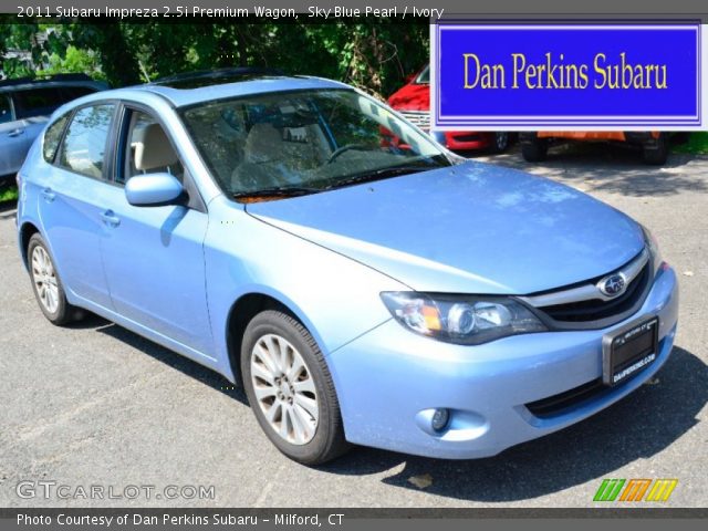 2011 Subaru Impreza 2.5i Premium Wagon in Sky Blue Pearl