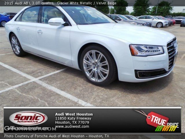 2015 Audi A8 L 3.0T quattro in Glacier White Metallic