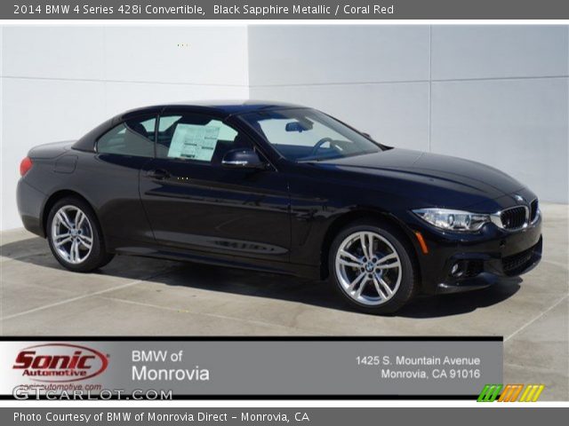 2014 BMW 4 Series 428i Convertible in Black Sapphire Metallic