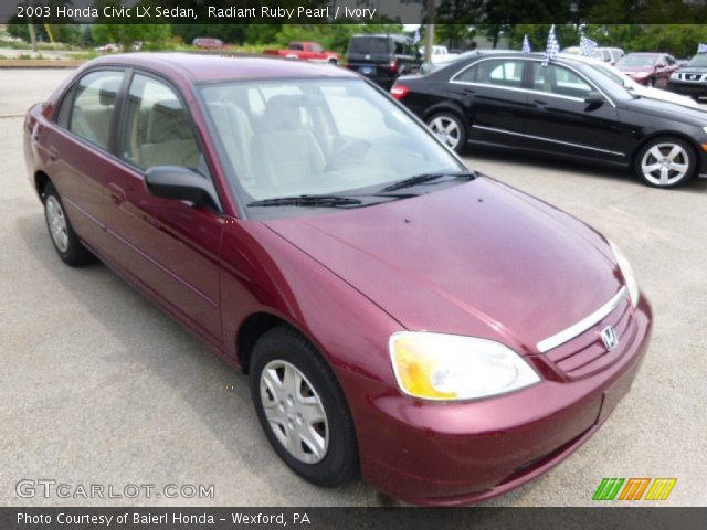 2003 Honda Civic LX Sedan in Radiant Ruby Pearl
