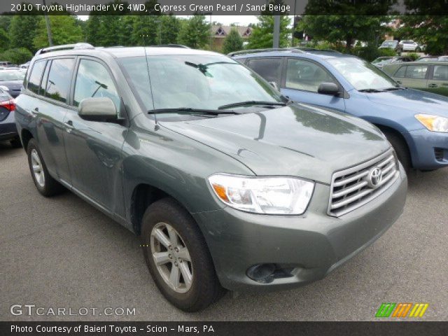 2010 Toyota Highlander V6 4WD in Cypress Green Pearl