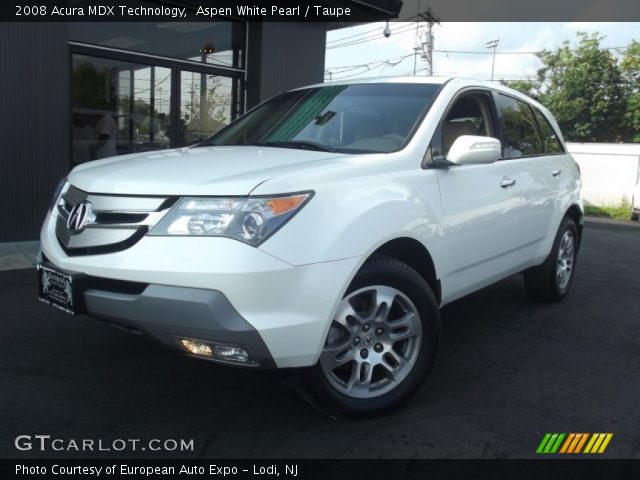 2008 Acura MDX Technology in Aspen White Pearl