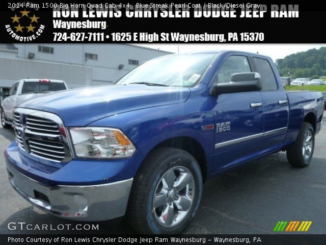 2014 Ram 1500 Big Horn Quad Cab 4x4 in Blue Streak Pearl Coat