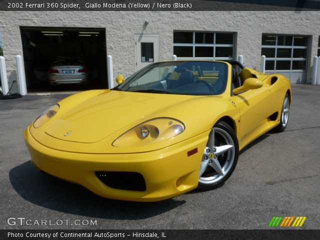 2002 Ferrari 360 Spider in Giallo Modena (Yellow)
