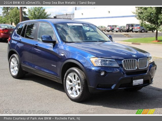 2014 BMW X3 xDrive35i in Deep Sea Blue Metallic