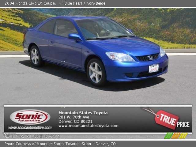 2004 Honda Civic EX Coupe in Fiji Blue Pearl