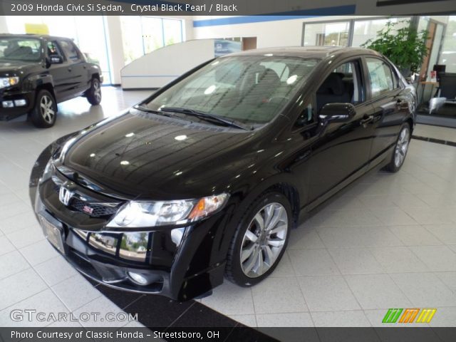 2009 Honda Civic Si Sedan in Crystal Black Pearl