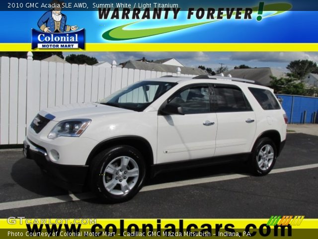 2010 GMC Acadia SLE AWD in Summit White
