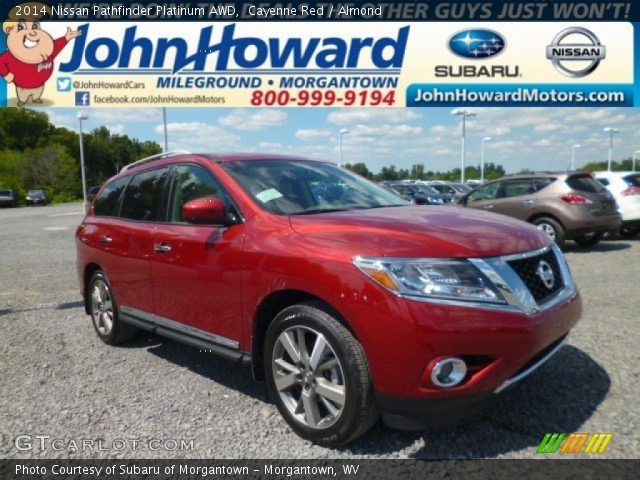 2014 Nissan Pathfinder Platinum AWD in Cayenne Red