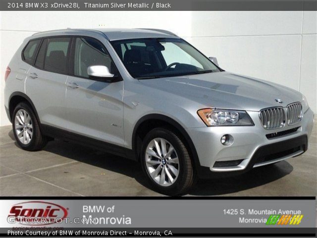 2014 BMW X3 xDrive28i in Titanium Silver Metallic