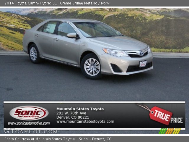 2014 Toyota Camry Hybrid LE in Creme Brulee Metallic
