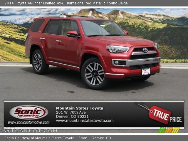2014 Toyota 4Runner Limited 4x4 in Barcelona Red Metallic