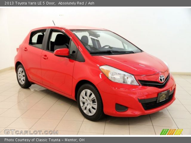 2013 Toyota Yaris LE 5 Door in Absolutely Red