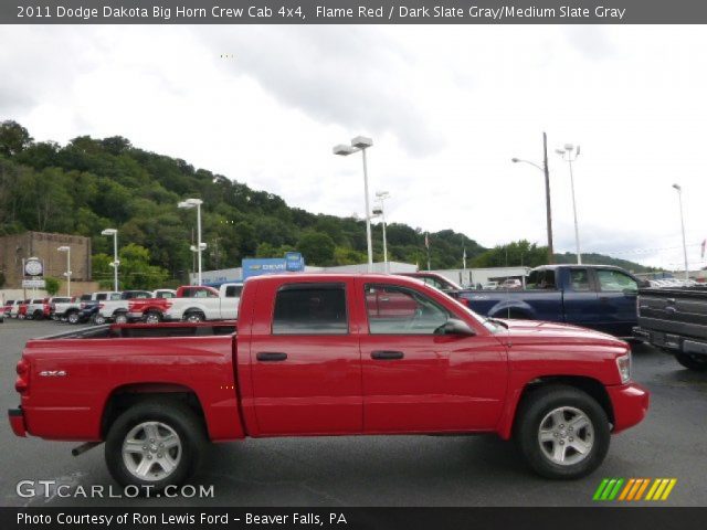 2011 Dodge Dakota Big Horn Crew Cab 4x4 in Flame Red