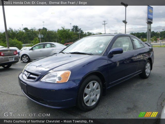 2001 Honda Civic EX Coupe in Eternal Blue Pearl