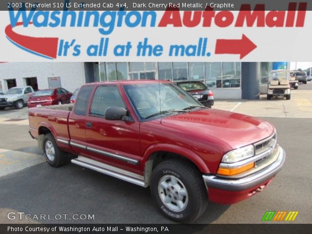 2003 Chevrolet S10 LS Extended Cab 4x4 in Dark Cherry Red Metallic