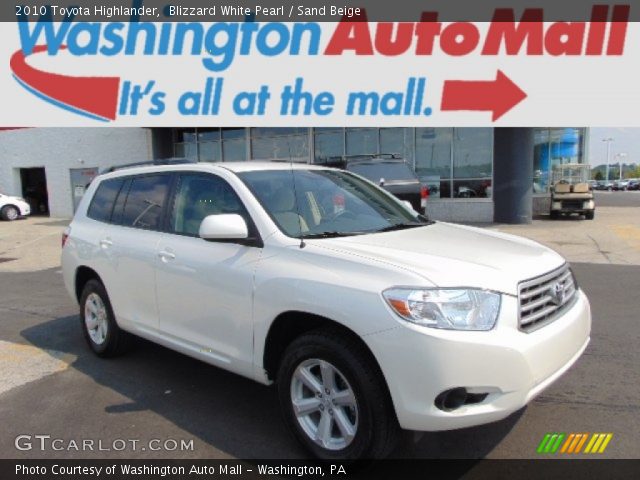 2010 Toyota Highlander  in Blizzard White Pearl