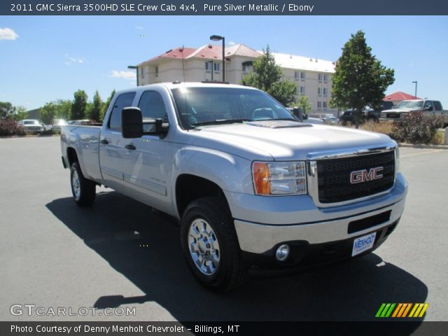 2011 GMC Sierra 3500HD SLE Crew Cab 4x4 in Pure Silver Metallic