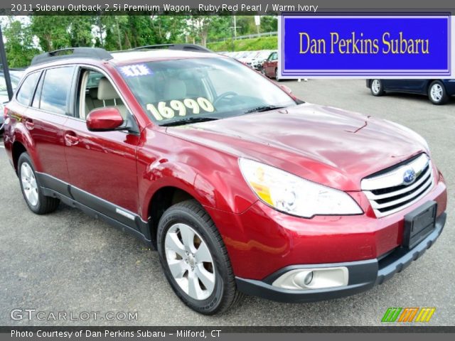 2011 Subaru Outback 2.5i Premium Wagon in Ruby Red Pearl