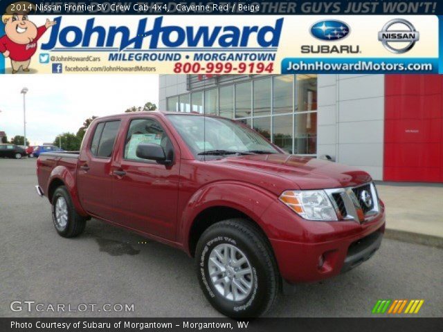 2014 Nissan Frontier SV Crew Cab 4x4 in Cayenne Red