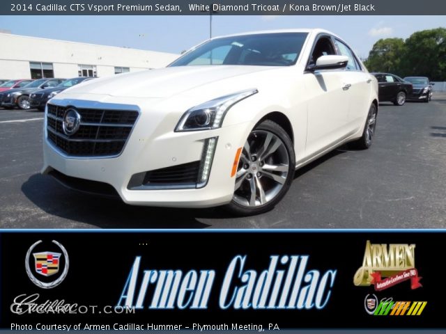White Diamond Tricoat 2014 Cadillac Cts Vsport Premium