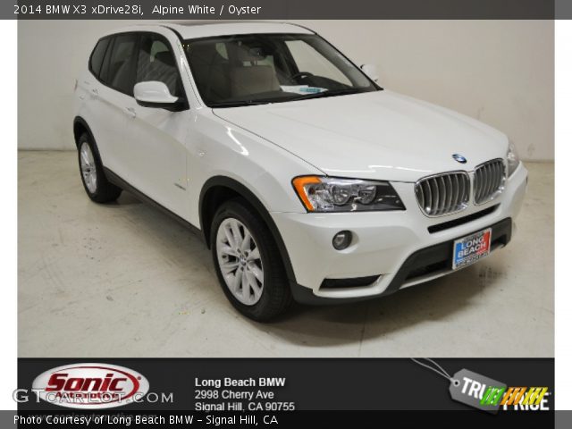 2014 BMW X3 xDrive28i in Alpine White