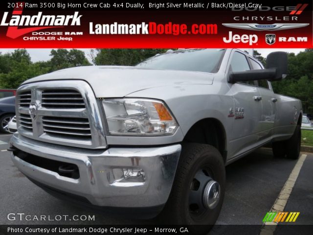 2014 Ram 3500 Big Horn Crew Cab 4x4 Dually in Bright Silver Metallic