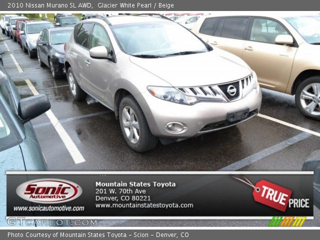2010 Nissan Murano SL AWD in Glacier White Pearl