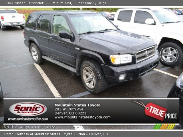 2004 Nissan Pathfinder LE Platinum 4x4 in Super Black