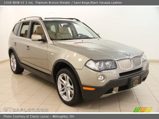 2008 BMW X3 3.0si in Platinum Bronze Metallic